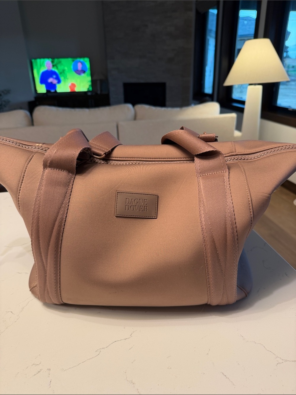 Dagne Dover Mauve Pink Zip-Top Tote